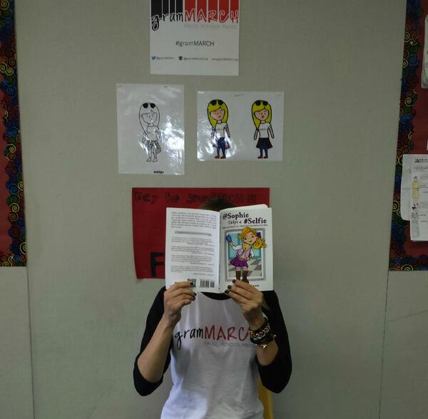 Heather Schotke, Founder Creator of gramMarch reading @Sophie Takes a #Selfie - March 2014