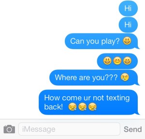 Text Screen shot example