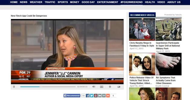 STS on FOX29 JJ Cannon Flinch